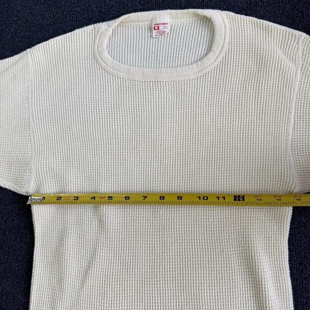 Vintage Arctex Long Johns Shirt Mens XL White Thermal Undershirt Top USA - Picture 4 of 7